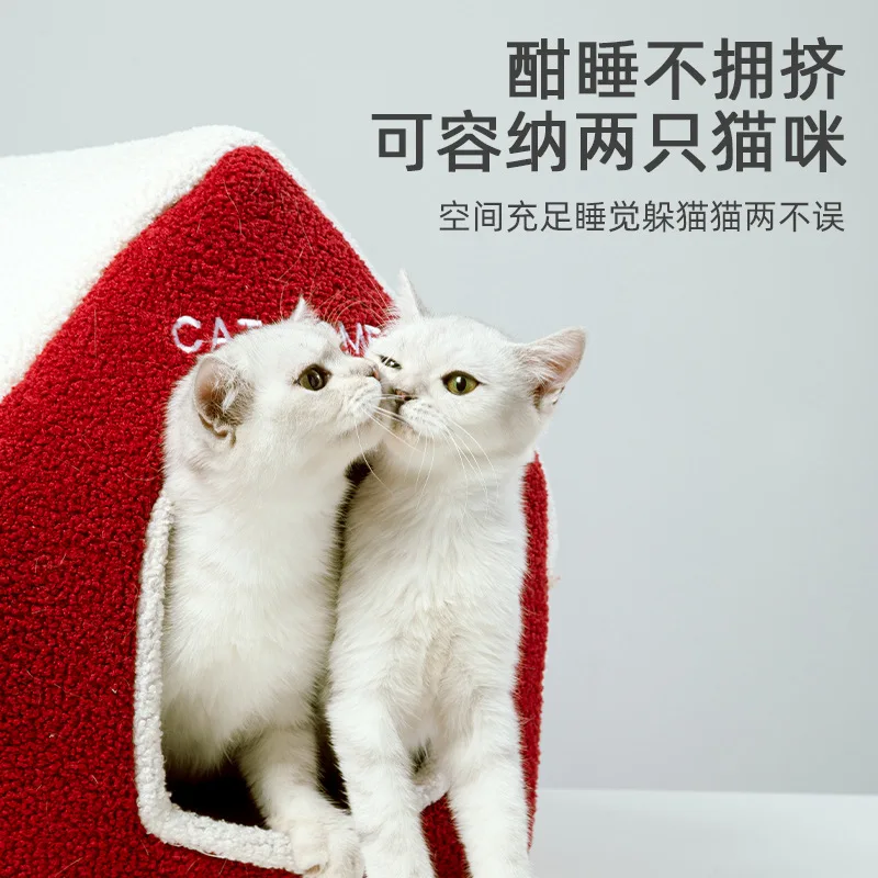

L Cat Nest L In Winter Warm Four Seasons General House Type Bed House Villa Closed Kennel Pet Cat Supplies