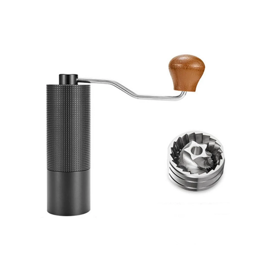 

Manual Coffee Grinder Hand Adjustable Steel Core Burr for Kitchen Portable Hand Espresso Coffee Milling Tool Black