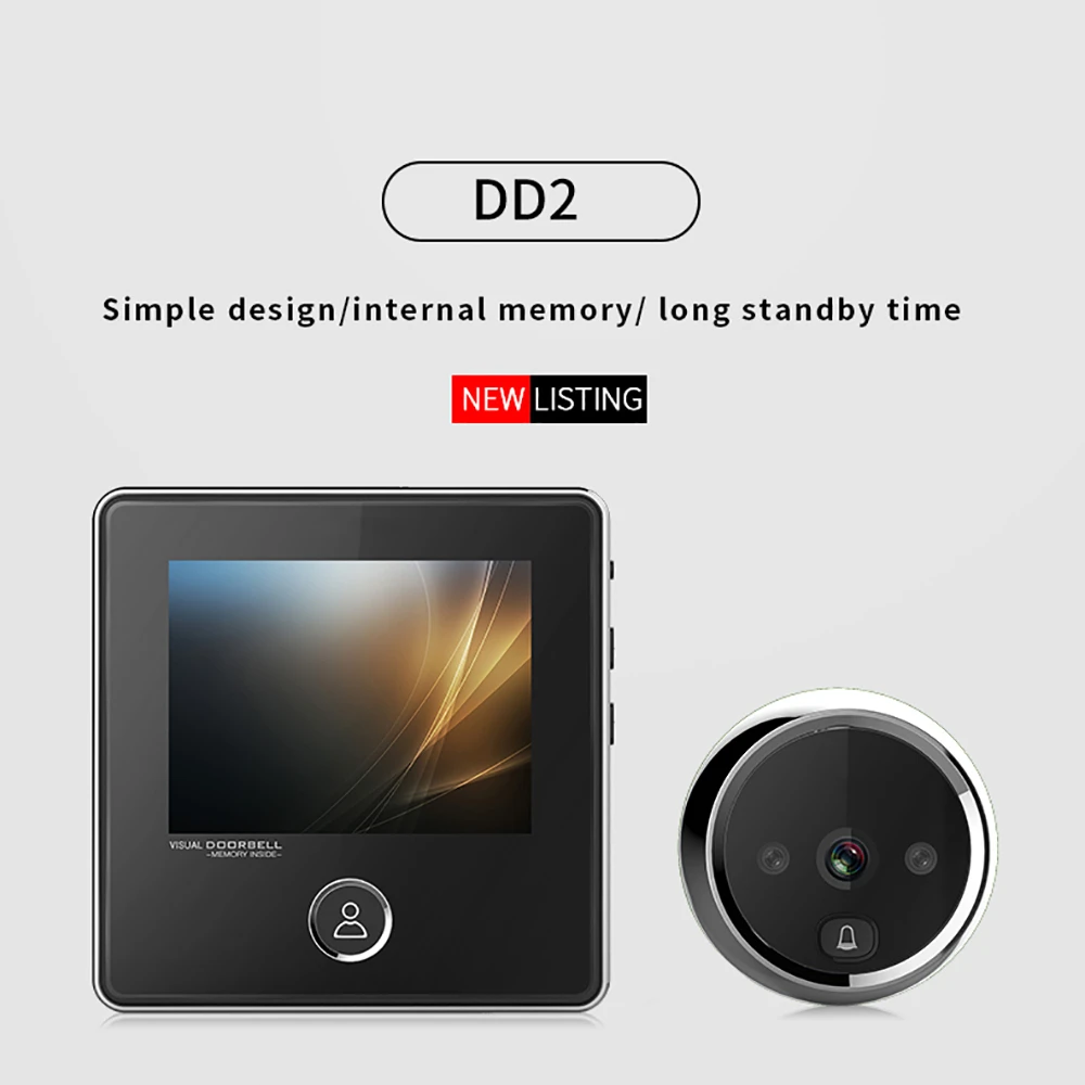 

3 Inches LCD Screen Electronic Door Viewer Bell IR Night Door Camera Photo Recording Digital Door Viewer Smart Peephole Doorbell