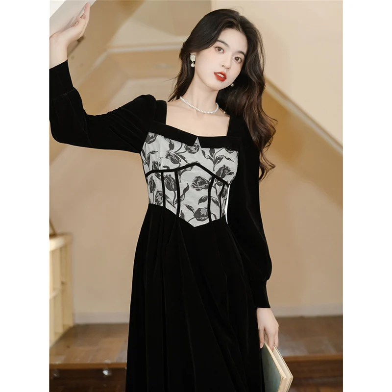 

Elegant Princess Fairy Floral Dress Women Vintage Puff Sleeve Casual Sexy Cute Y2K New Korean Fashion Girls Summer Dresses 2022