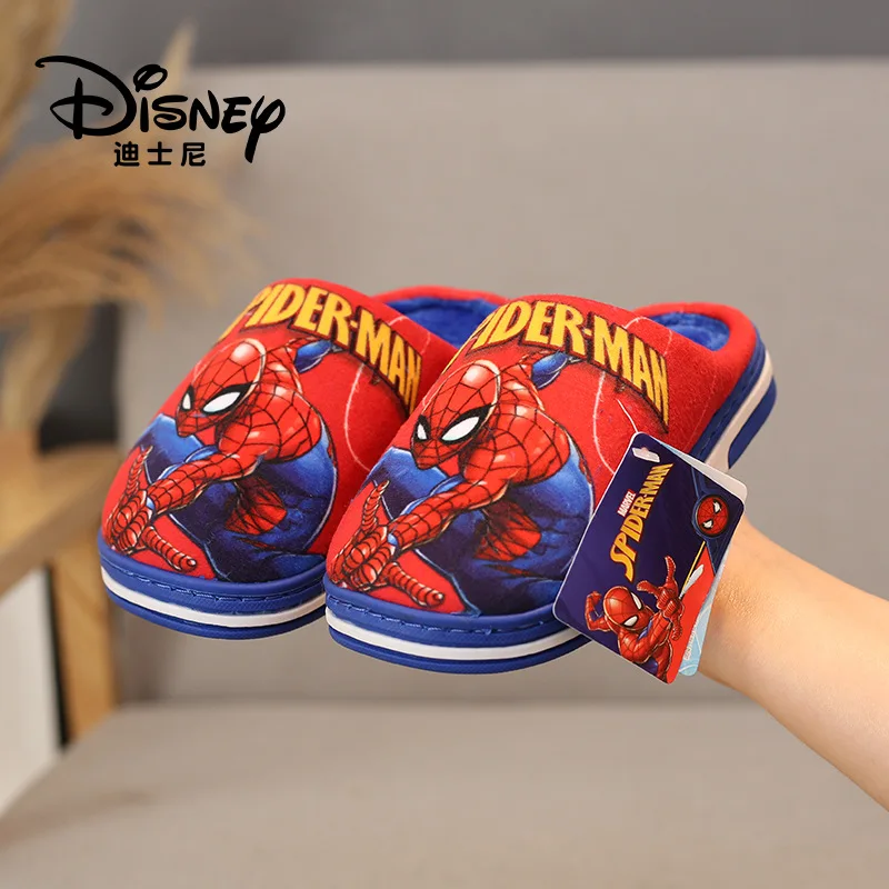 

Детские тапочки Disney, зимние теплые Нескользящие, на платформе, для родителей и детей, домашняя хлопковая обувь
