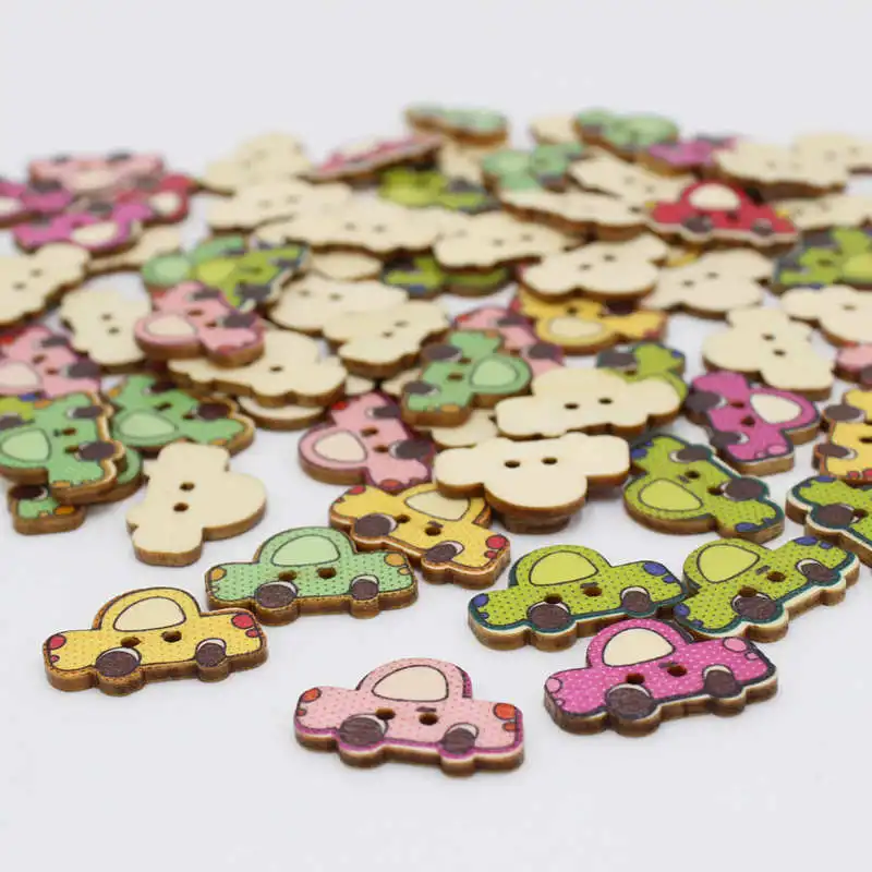 

50 шт./партия, деревянные пуговицы для автомобиля