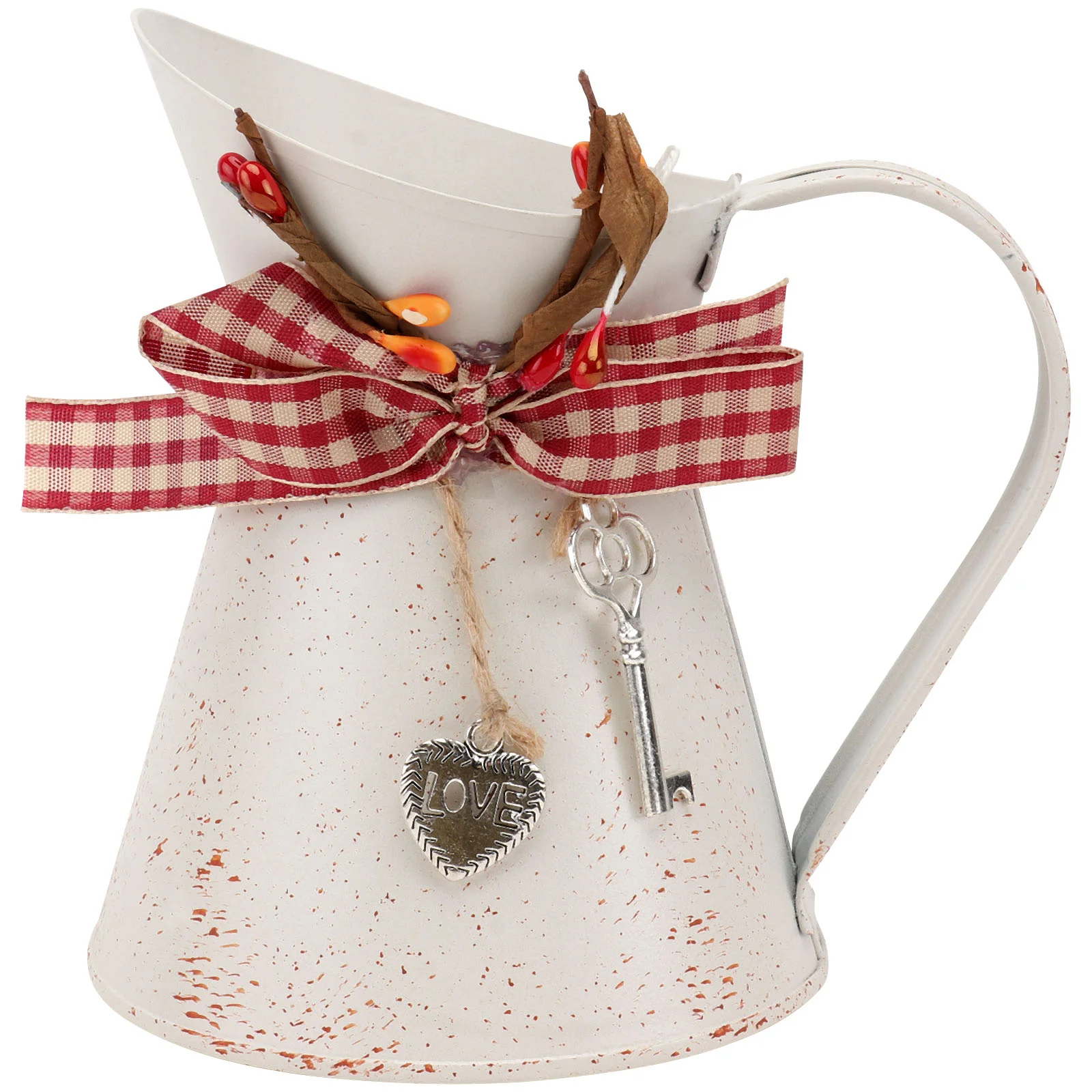 

Vase Flower Metal Pitcher Bucket Rustic Jug Vintage Farmhouse Galvanized Can French Shabby Chic Vases Country Iron Pot Planter