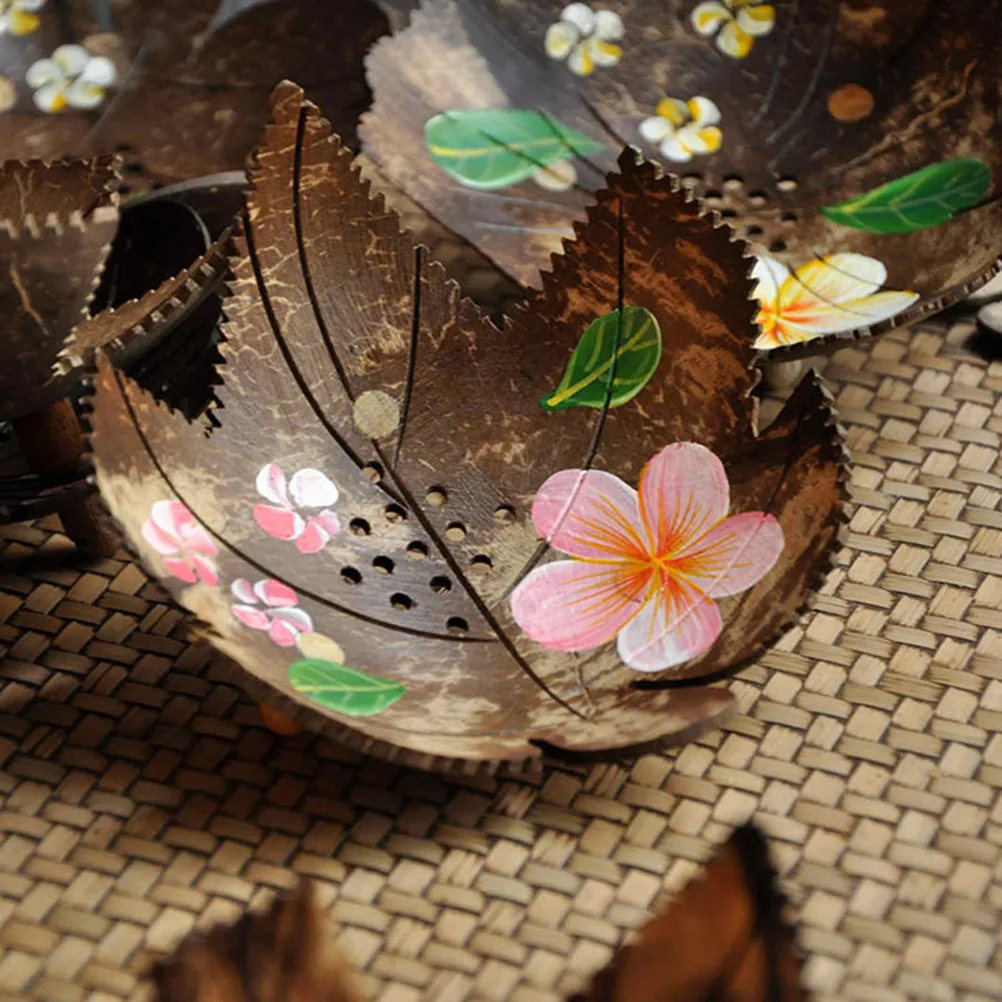 Подставка для слива мыла из скорлупы кокоса ручной работы креативный цветочный