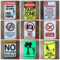 warning fart zone no trespassing metal signage no smoking no photography tin signs home wall decor for club cafe hotel