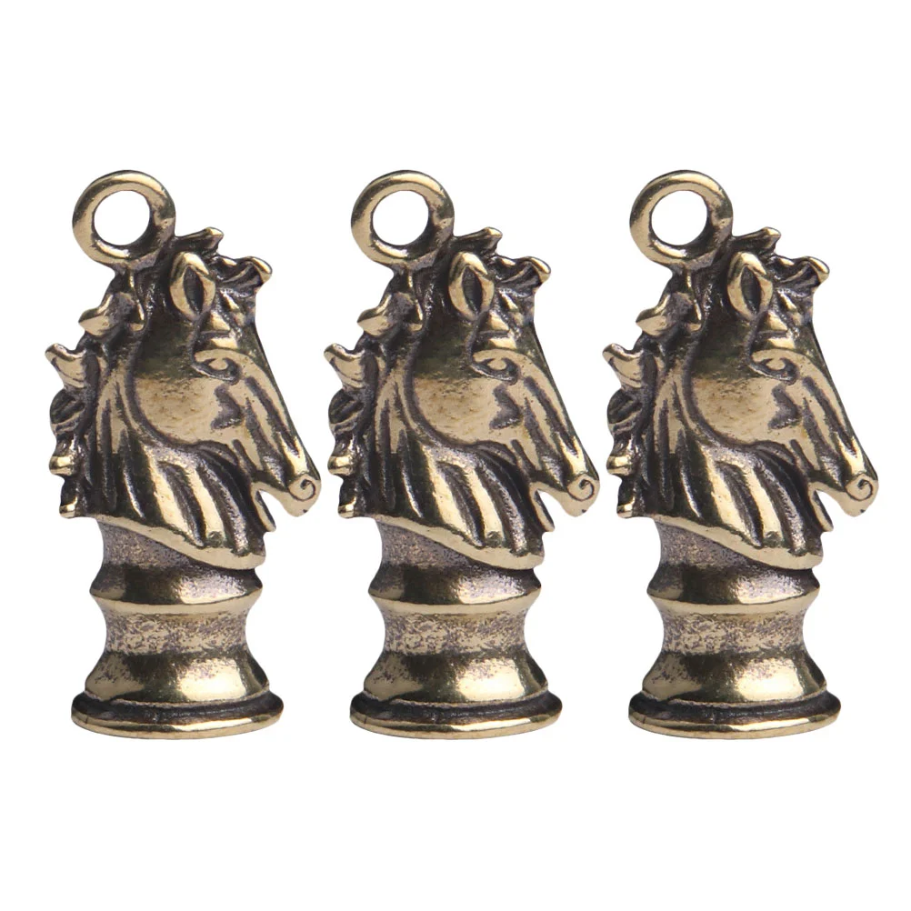 

Charms Horsecharm Brass Lucky Figurine Mini Sculpture Chinese Piece Head Knight Chess Prosperity Table Centerpiece Good Wealth