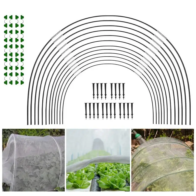 

Greenhouse Hoops | Row Cover Hoops Greenhouse Frame | Garden Hoops for Raised Beds Sturdy & Stable Gardening Tunnel Support Fram