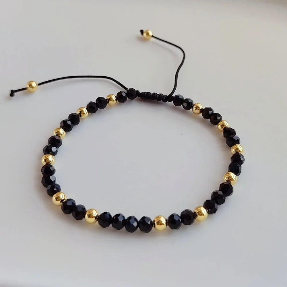 Регулируемый браслет ручной работы со стразами