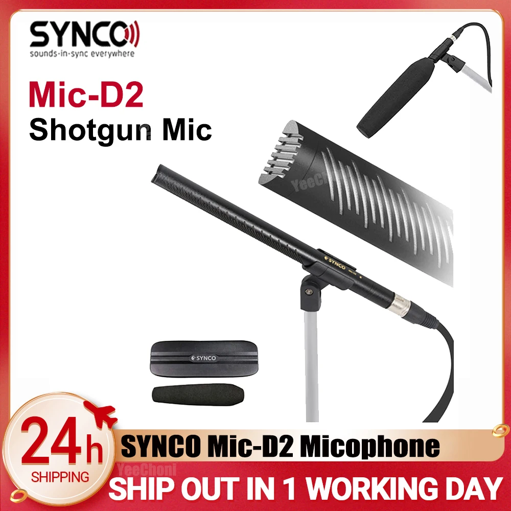 

Synco Mic-D2 Professional Hypercardioid Condenser Broadcast Microphone Ultra-flat Frequency Response Extremely Low Self-noise