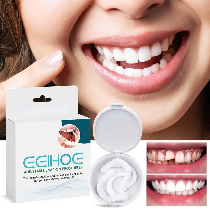 

Adjustable Denture Teeth Set Denture Teeth Instant Smiling Veneer Whitening Tooth Denture Braces Resin Temporary Dentures Teeth