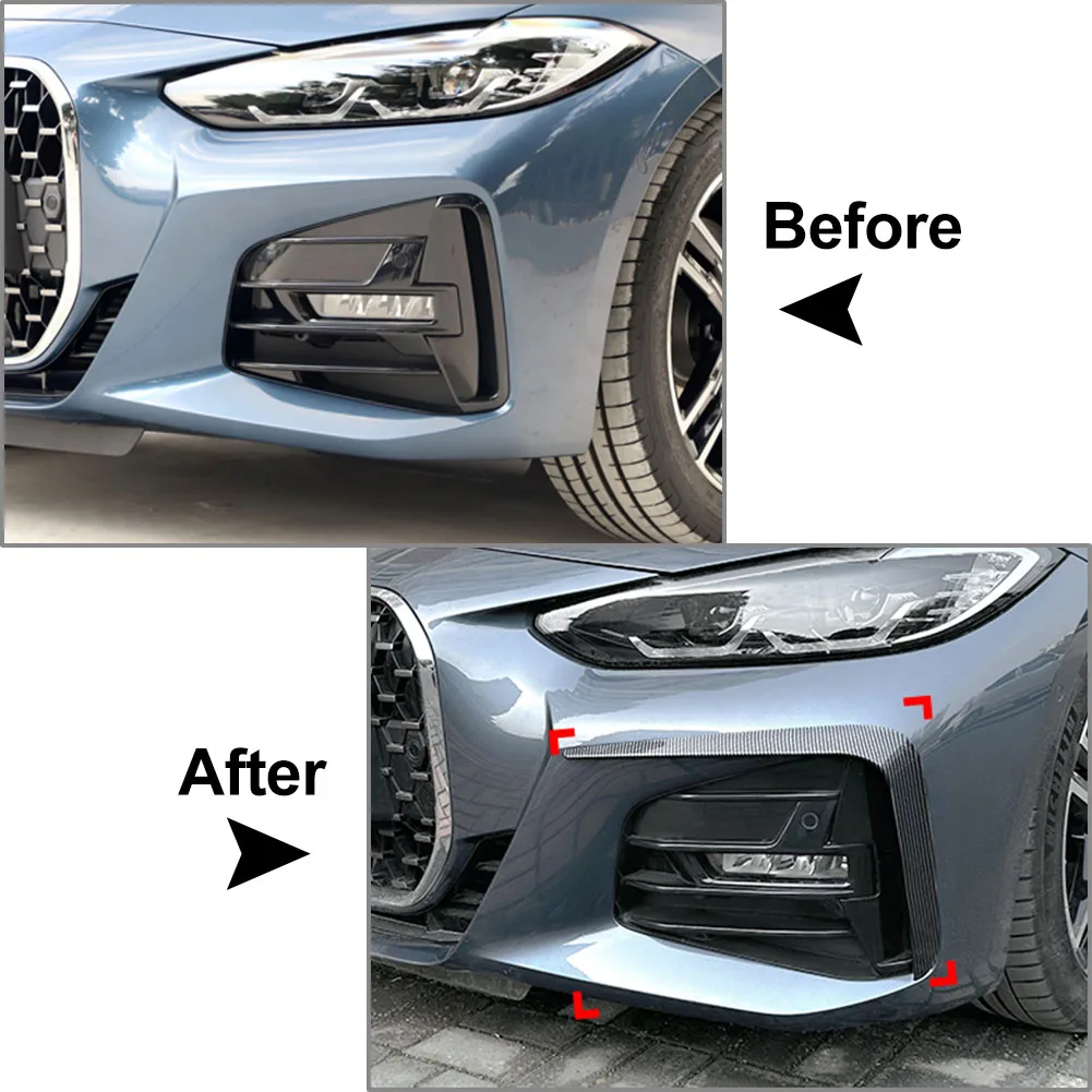 2 шт. автомобильный передний бампер спойлер декоративная накладка для BMW 4 серии G22