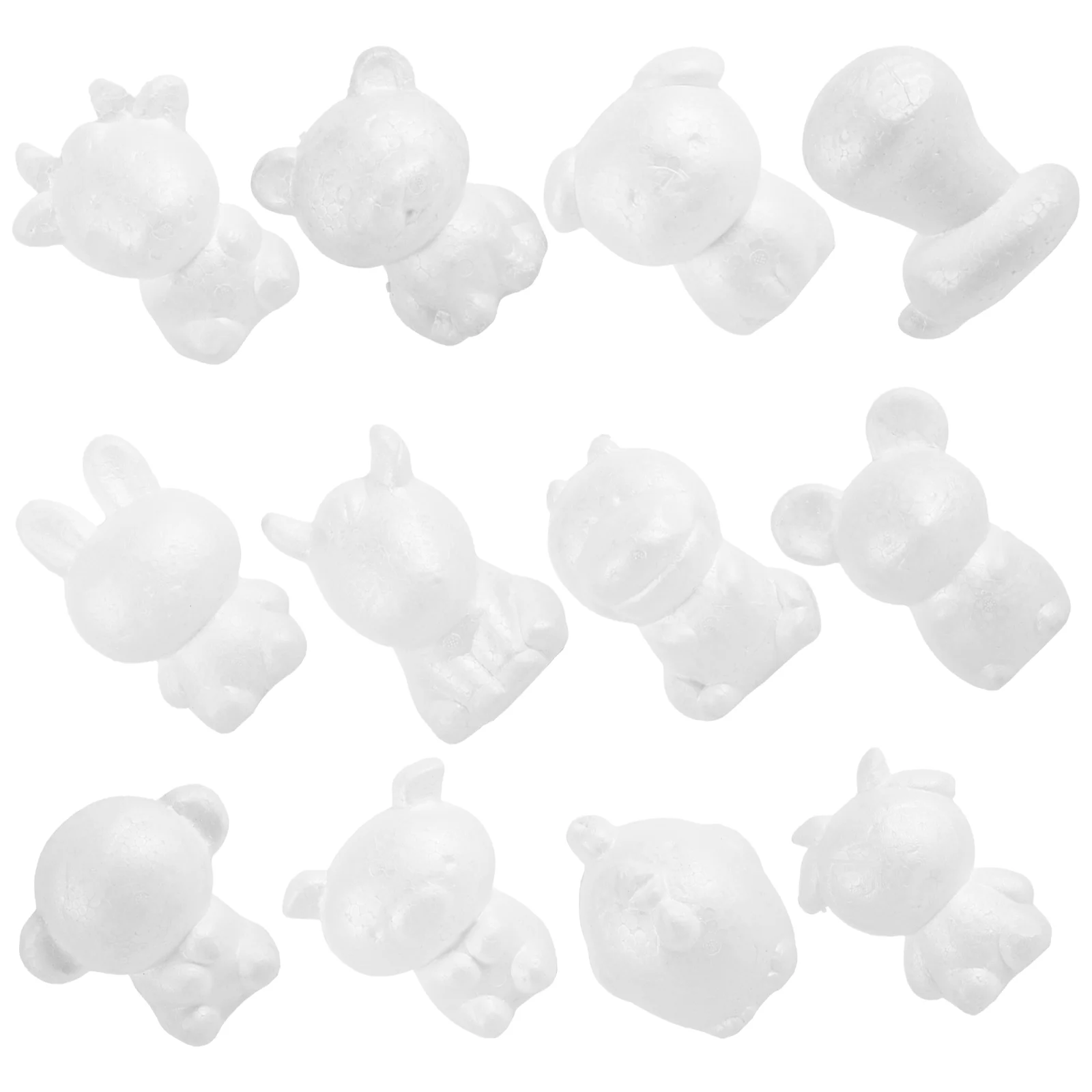 

12 Pcs Ornament Craft Children Chinese Zodiac Toy Animal Christmas Decorations DIY Modeling