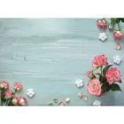 Фон для фотосъемки розовые цветы деревянная доска фоны под заказ для влюбленных День Святого Валентина Свадебная фотостудия реквизит для фотосессии