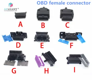 Автомобильный диагностический разъем AZGIANT OBD2, 16-контактный разъем с пылезащитной крышкой для автомобиля