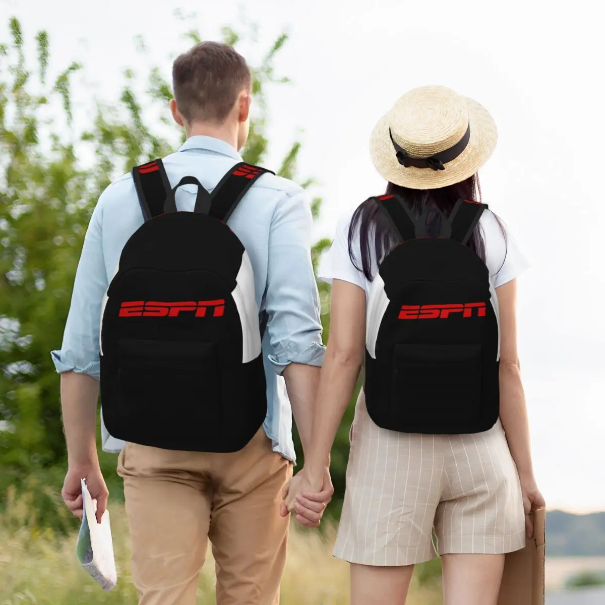 Футболка Espn Essential Простой и стильный рюкзак Холщовый Студенческий