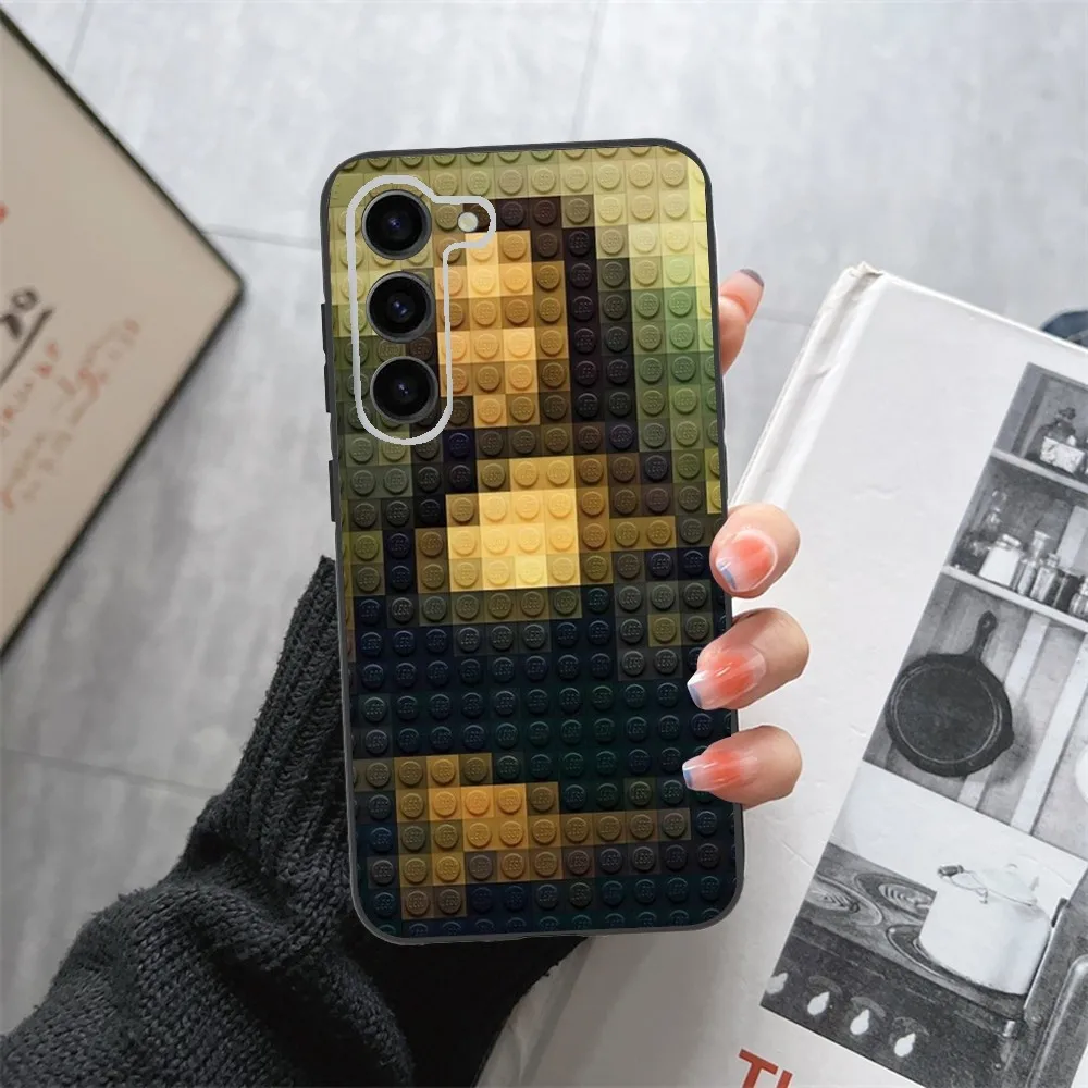 Чехол для телефона L-Lego B-Bricks с фоном Samsung Galaxy A13 21s 22 31 32 52 53 71 80 91 Черный мягкий чехол