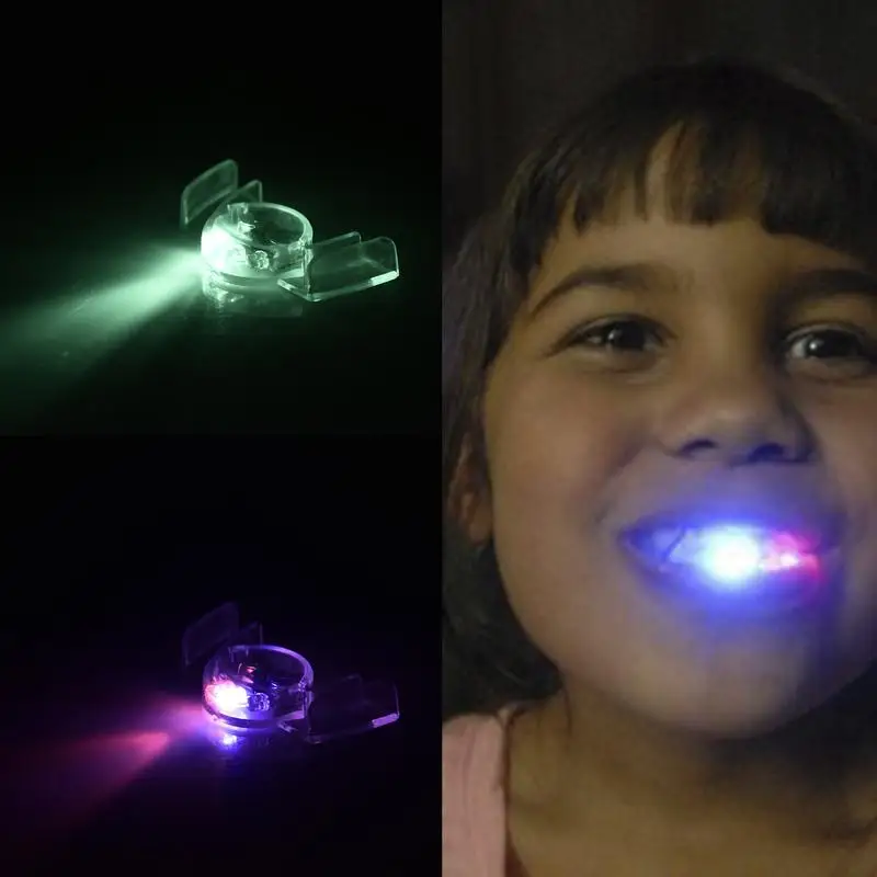 

Glow Tooth Funny LED Light Kids Children Light-up Toys Flashing Flash Brace Mouth Guard Piece Glow Party Supplies