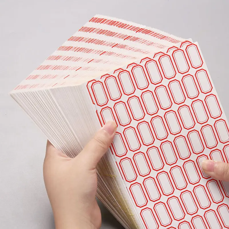 

10/30/50/100 Sheets Self-adhesive Label Paper Name Classified Sticker Price Tag Number Classification