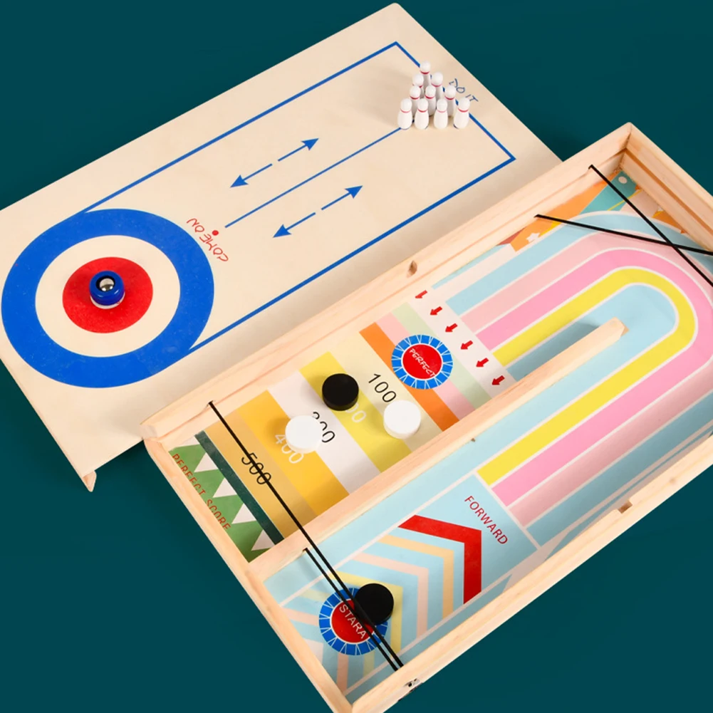 Деревянная настольная доска для мяча мини игра хоккевечерние - Цена: 719.66