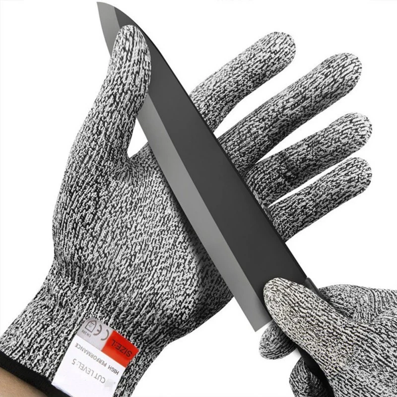 

Level 5 Cut Proof Stab Resistant Wire Metal Glove Kitchen Butcher Cuts Gloves for Oyster Shucking Fish Gardening Safety Gloves