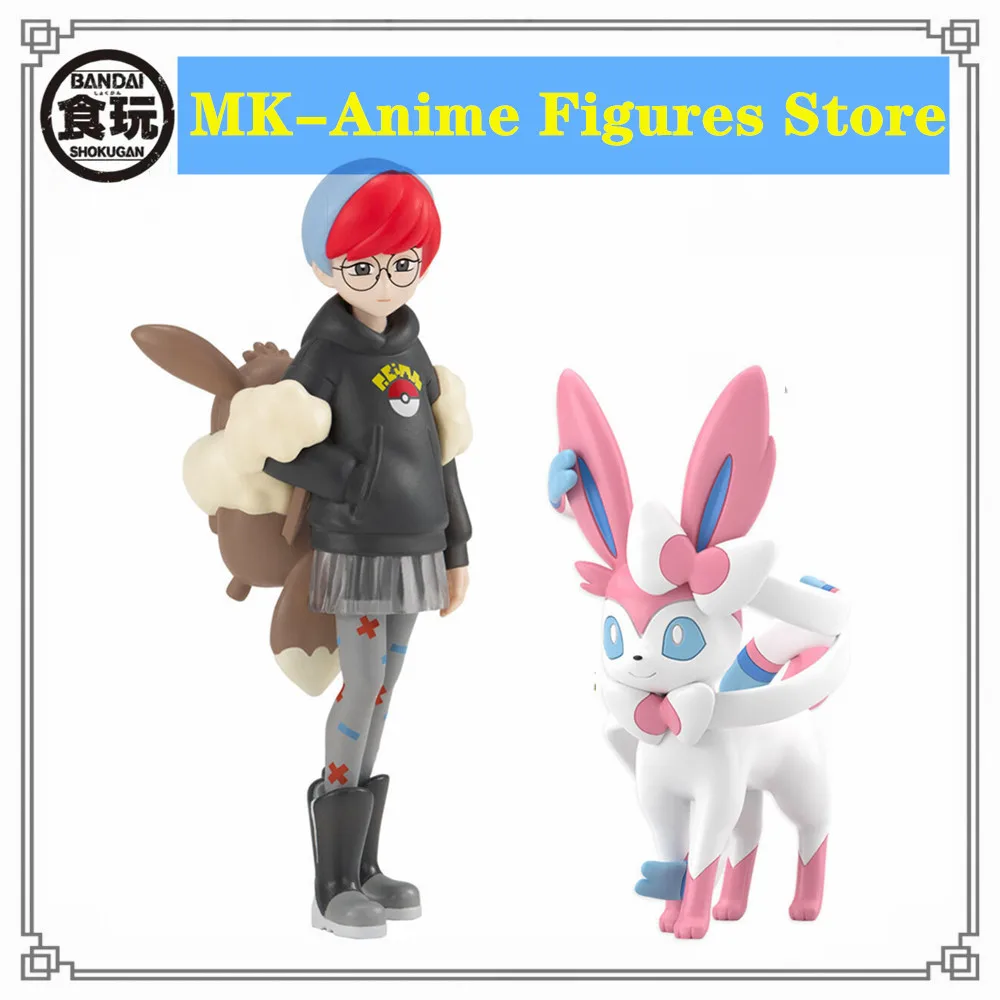 Фото В наличии Bandai Pokemon Paldea Region Botan Lily Sylveon Аниме Фигурка Фигурка ПВХ Карманный Монстр Игрушки Модель Коллекционная №1