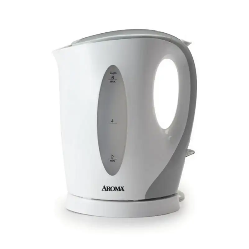 

1.5-Liter Electric Kettle, White/Grey