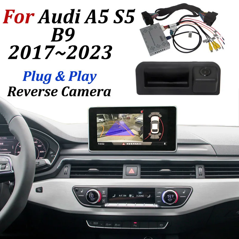 

Автомобильная Передняя камера заднего вида для A5 S5 2017 2018 2019 2020 2021 2022 OEM Экран/нет необходимости кодирования, комплект резервной камеры заднего вида