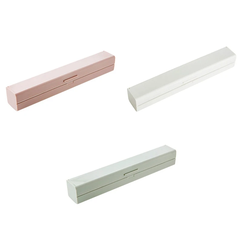 

Promotion! Punch-Free Fixing Food Wrap Dispenser Cutter Foil Cling Film Wrap Dispenser Film Cutter Storage Holder Kitchen Tool