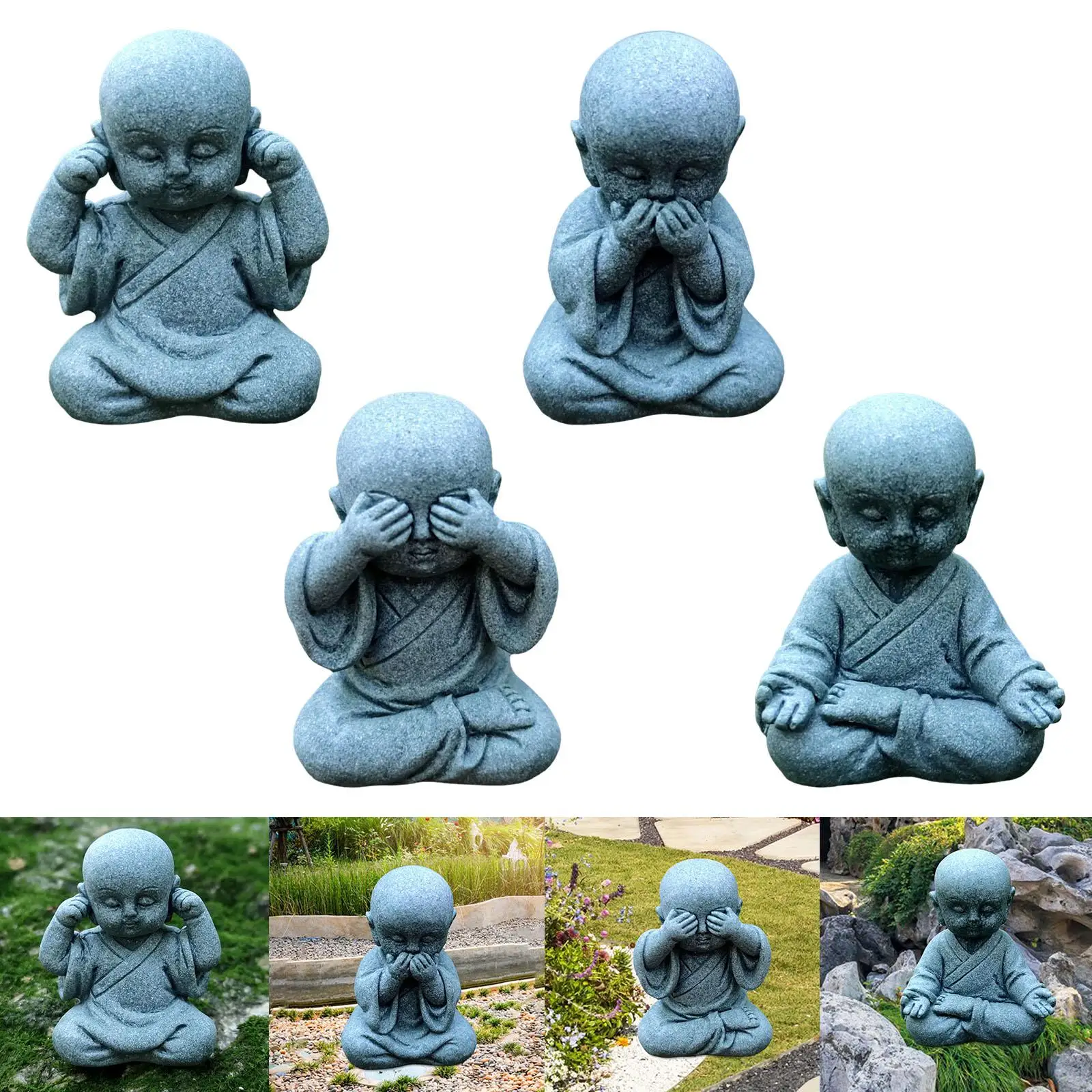 Мини-статуя Будды коллекционный предмет маленькая фигурка монаха для стола