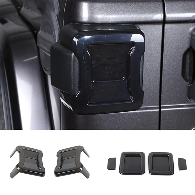 

4Pcs Car Smoked Black Rear Tail Light Cover Taillight Lamp Trim Garnish Lamp Hoods For Jeep Wrangler JL 2018-2022