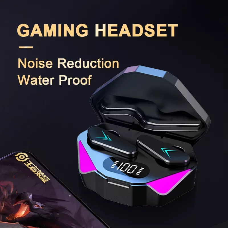 

TWS Gaming Earphone Bluetooth 5.0 Low Latency Professional Gamer Bluetooth Headphone With Mic 9D Stereo HiFi Headset Hot