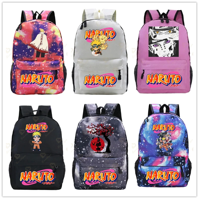 

Akatsuki Kakashi Print Boys Girls Backpack for Primary School Students Men Women Traveling Couple Bag Back To School Gifts