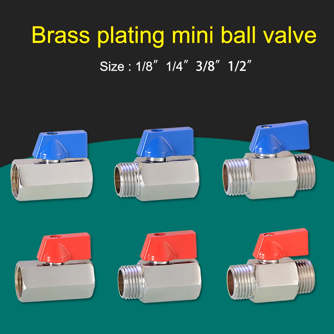 Мини шаровой кран с наружной и внутренней резьбой 1/8 дюйма 1/4 3/8 1/2 м/м F/F DN6 8 10 15