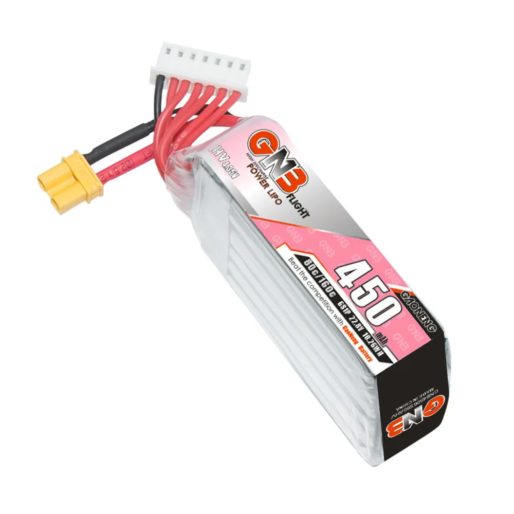 Аккумулятор GNB 450 мАч HV 6S 22 8 В 80C/160C Lipo для гоночного дрона FPV квадрокоптера