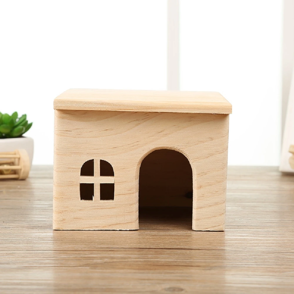

Hamster Villa Wooden House Natural Solid Wood Bark Forest Nest For Dwarf Hamster Cage Hut Hamster Wooden House Pet Supplies