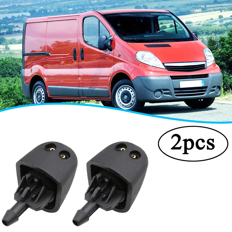 1 пара омывателей лобового стекла, передние сопла, спрей 93160047 7700823915 для Renault Vauxhall Vivaro Trafic Primastar, автомобильные аксессуары