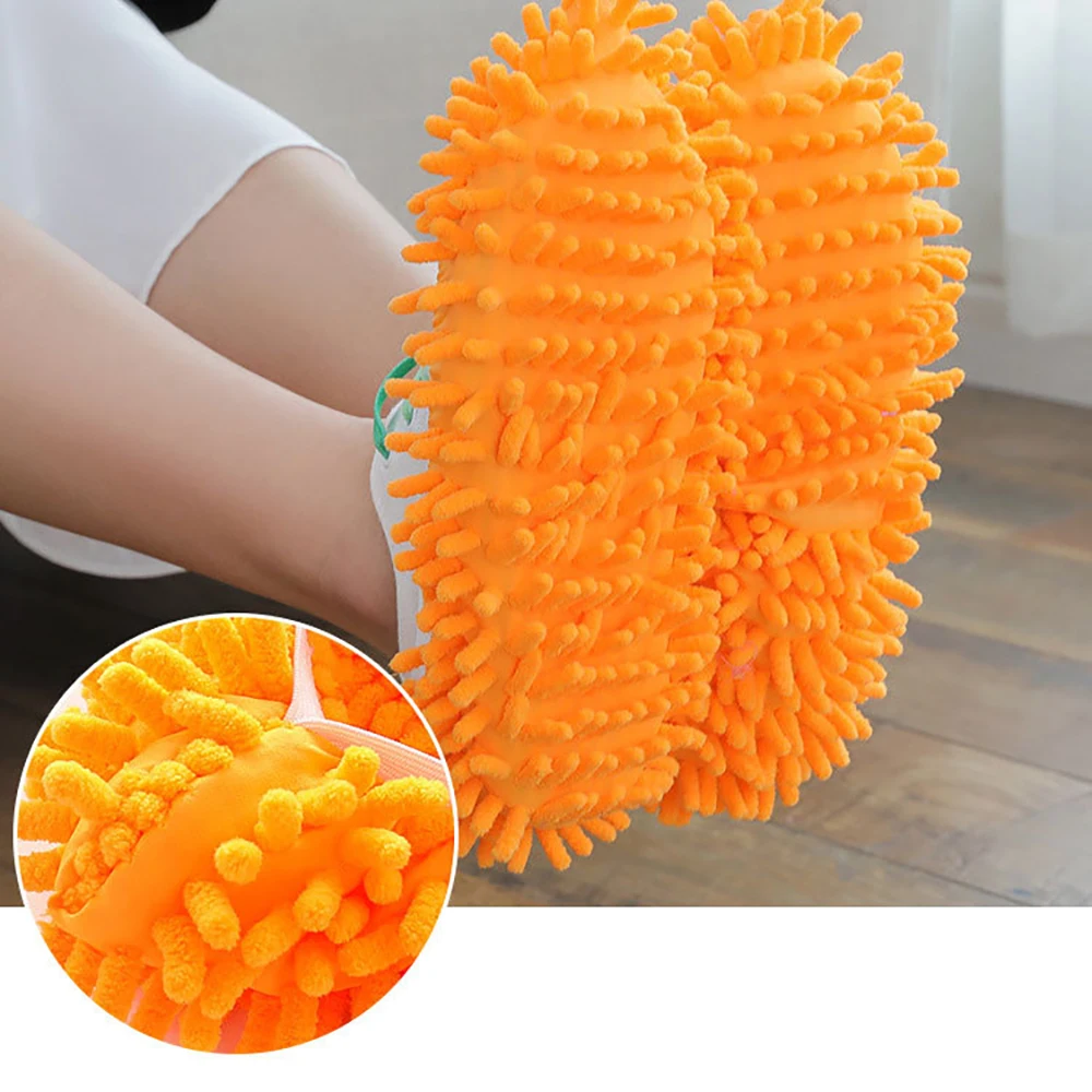 

Microfiber Chenille Floor Dust Slippers Mop Wipe Shoes Wigs House Home Cloth Clean Shoe Cover Mophead Overshoes Cleaning Tools