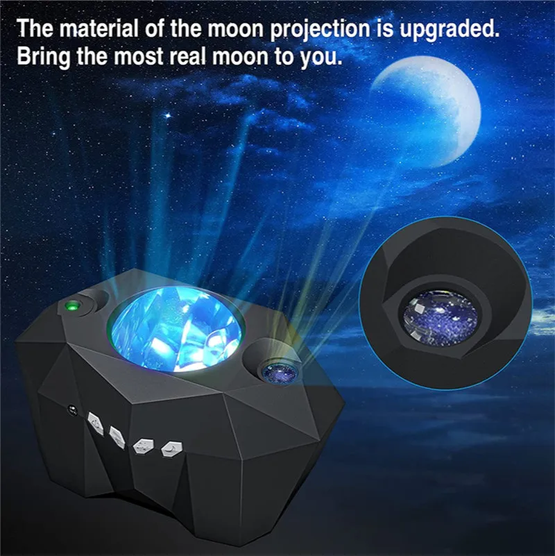 

Галактический проектор, светильник Aurora Borealis, проектор звездного неба, цветной ночник, Лунная лампа, Bluetooth-совместимая музыка