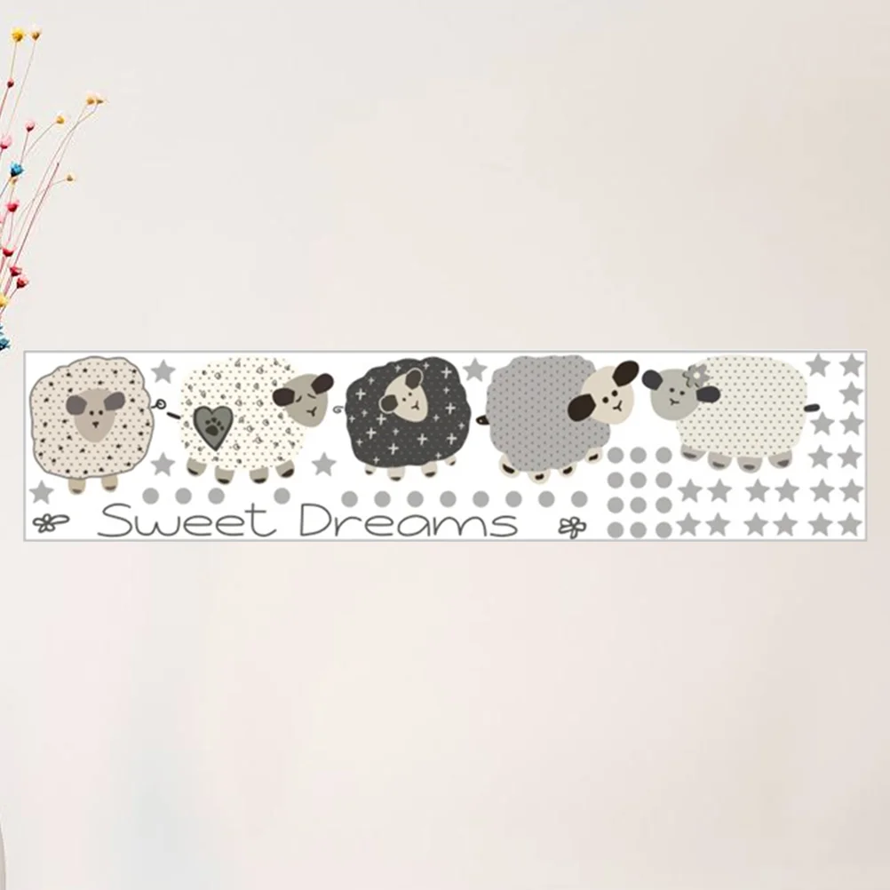 

1 Sheet Wall Stickers Cartoon Sheep Sticker DIY Murals Walls Decor for Bedroom Kids Room