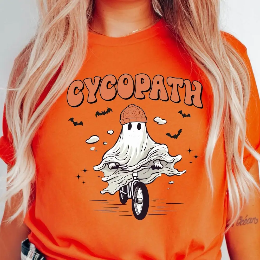 Cycopath Хэллоуин футболка призраки Милая забавная фотография