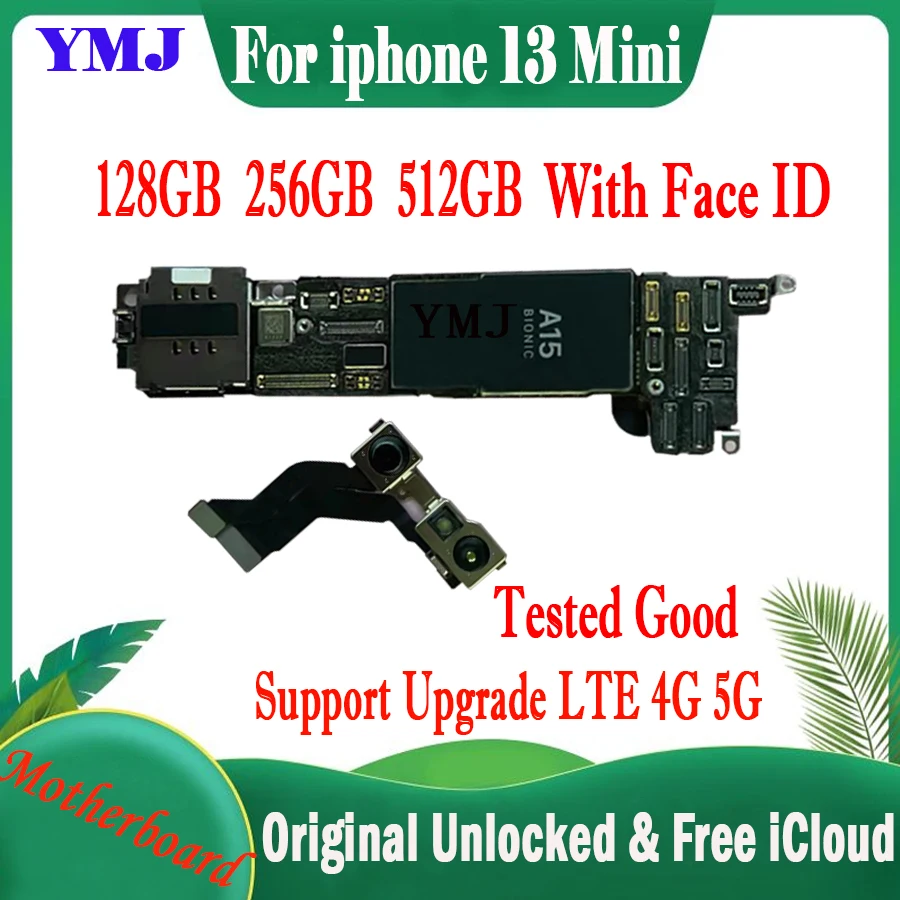 

100% оригинальная материнская плата для iPhone 13 mini с идентификацией по лицу, 128 ГБ, 256 ГБ, Полная разблокировка с системой IOS, логическая плата, под...