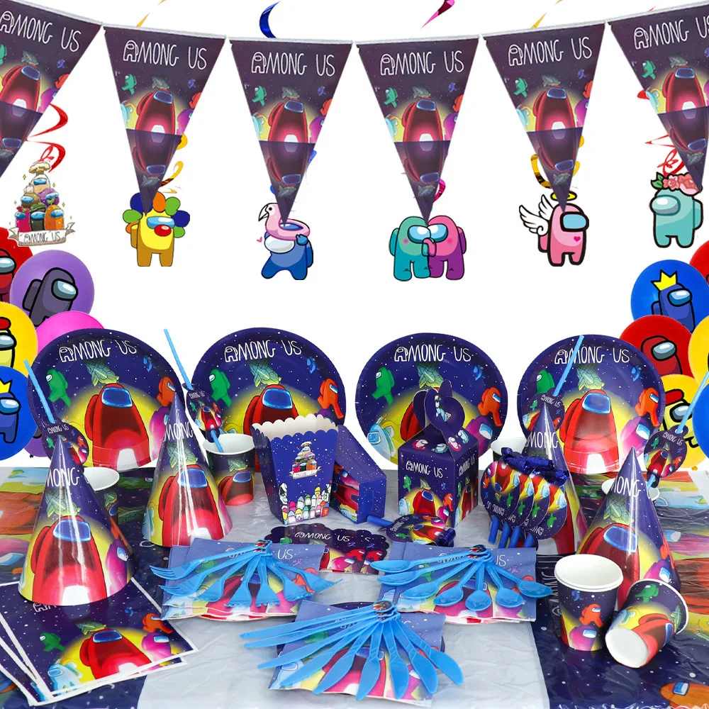 

Interstellar Space Theme Social Logic Game Cartoon Birthday Party Decoration Supplies Disposable Tableware Balloon Baby Shower