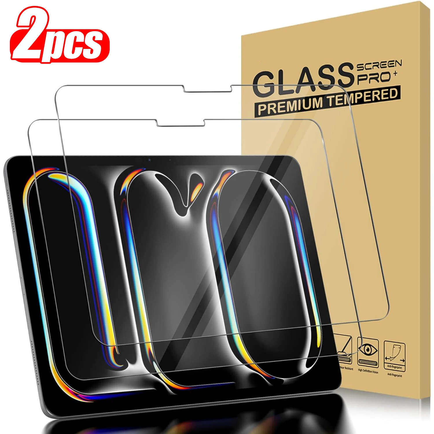 Закаленное стекло для iPad Pro 11 13 дюймов 2024 дюйма 2 шт.