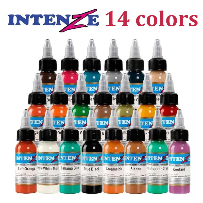 

Tattoo Inks Colors 30ml 1OZ Tattoo Pigment Inks Set 14 Colors For Body Tattoo Art Kit U-PICK each Colors Free Shipping