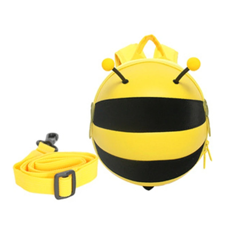 Baby Backpack Anti Lost Toddler Walking Safety Daypack Little Kids Travel Bag Reins Cute Bee Backpacks with Safety Leash