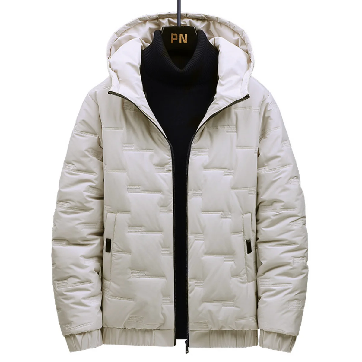 Men's Winter 2022 New Leisure Cotton-padded Jacket Slim Body Warm Hooded Cotton Clothing Men's Fashion Men's Style Men Jacket