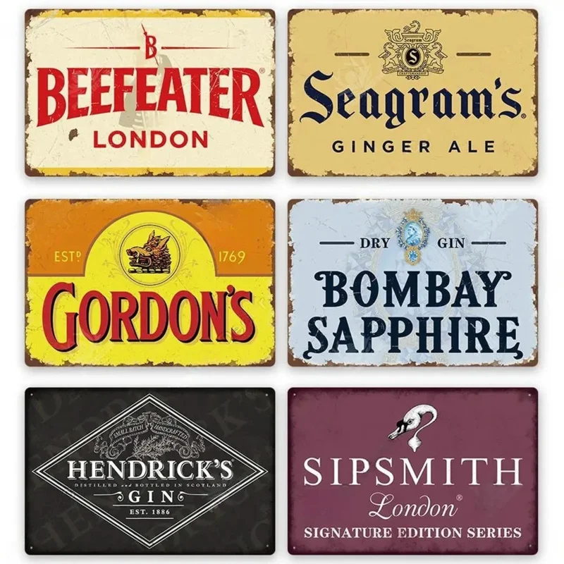 Винтажный Классический металлический винный знак вывеска для сообщения