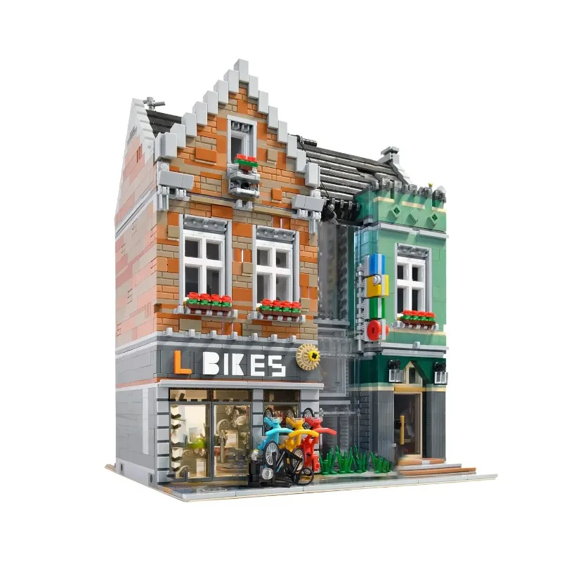 

Creative Expert Street Scene Modular Buildings MOC 00959 Bike Shop Model 3668PCS Building Blocks Brick Toys for Children Gift