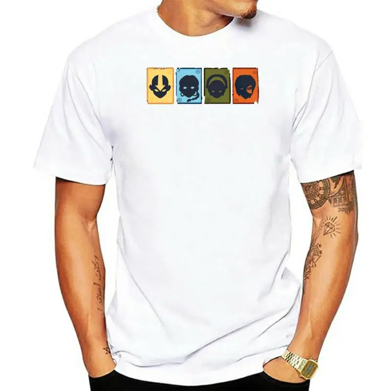

personality T-shirt Definite Myself Men's Avatar The Last Airbender Elements Design men's fashion round neck cool man's T-shirt