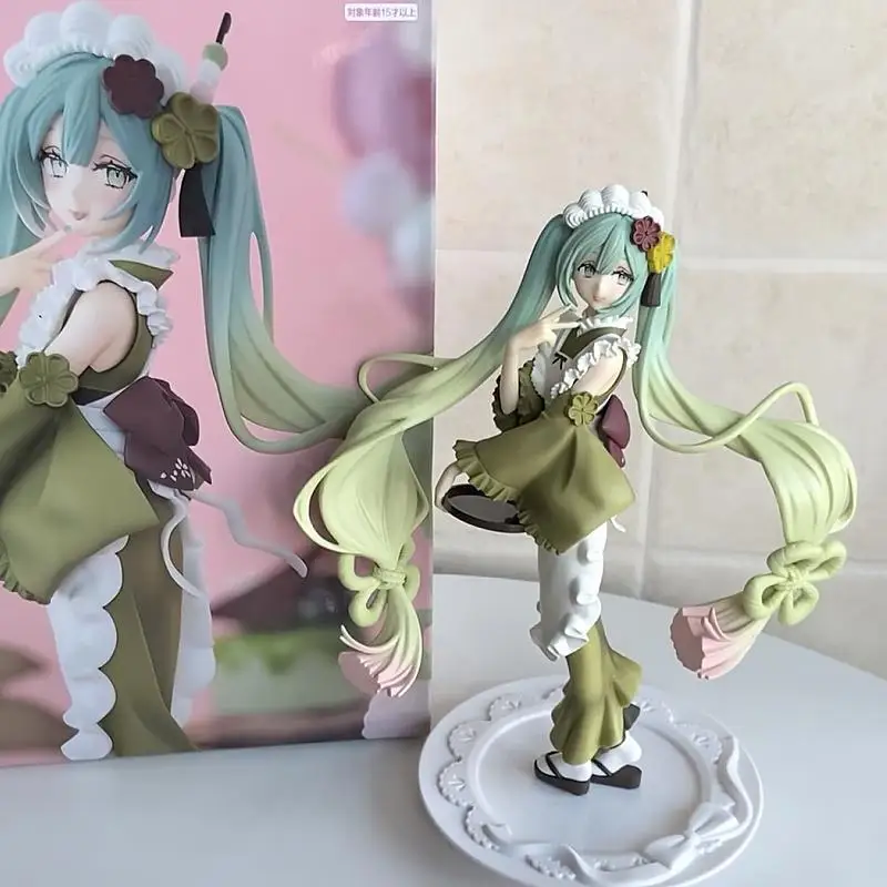 

Judai Original FuRyu VOCALOID Hatsune Miku Matcha Parfait Exceed Creative Figure PVC Action Figure Model Doll Toy